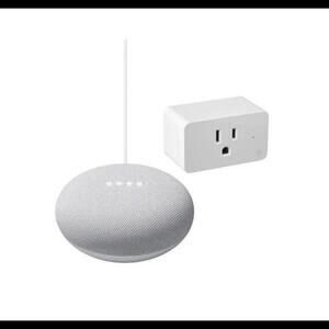 Google Nest Mini + C By GE Smart Plug Bundle 2nd Gen GA02498-US NIB